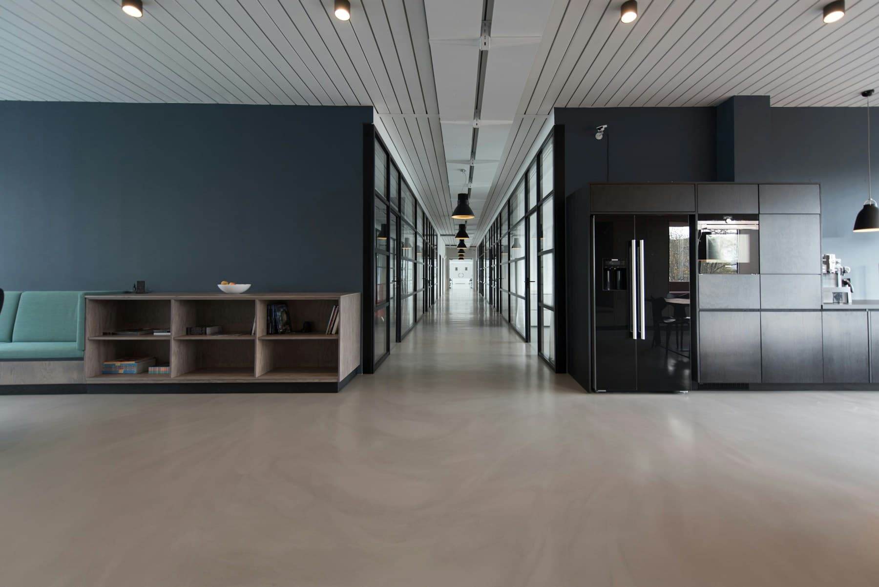 Open office workspace with natural light