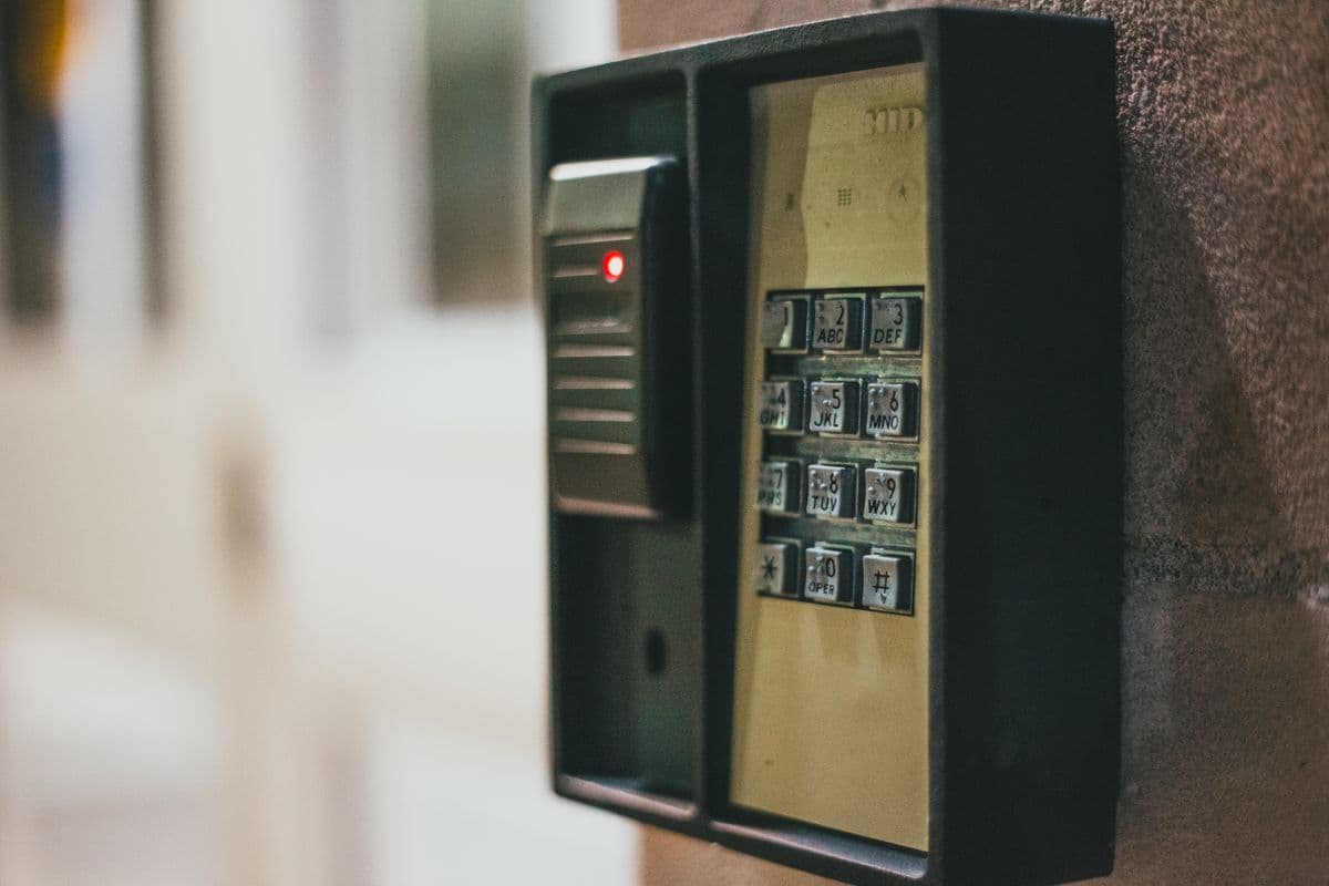 Installed HID access reader and keypad
